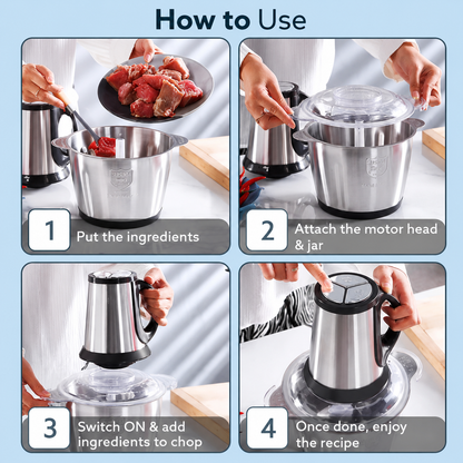 2L Electric Food Chopper 500W | Free UAE Shipping