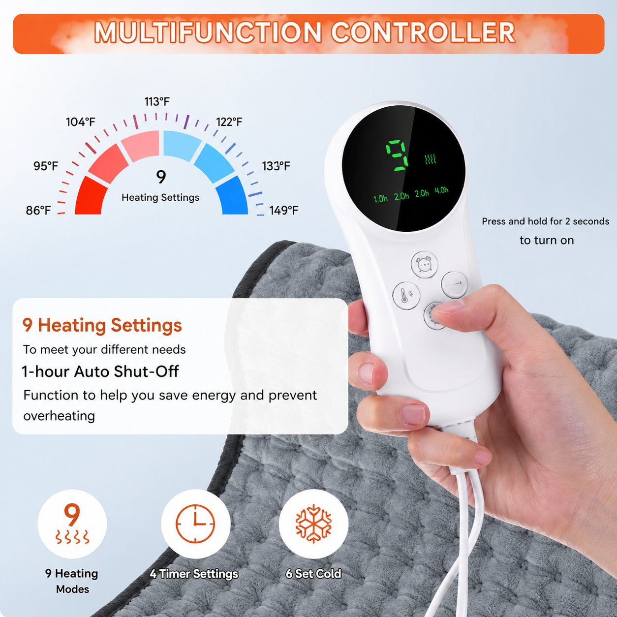 Electric Heating Pad for Back & Neck – Heat Therapy | Free UAE Shipping