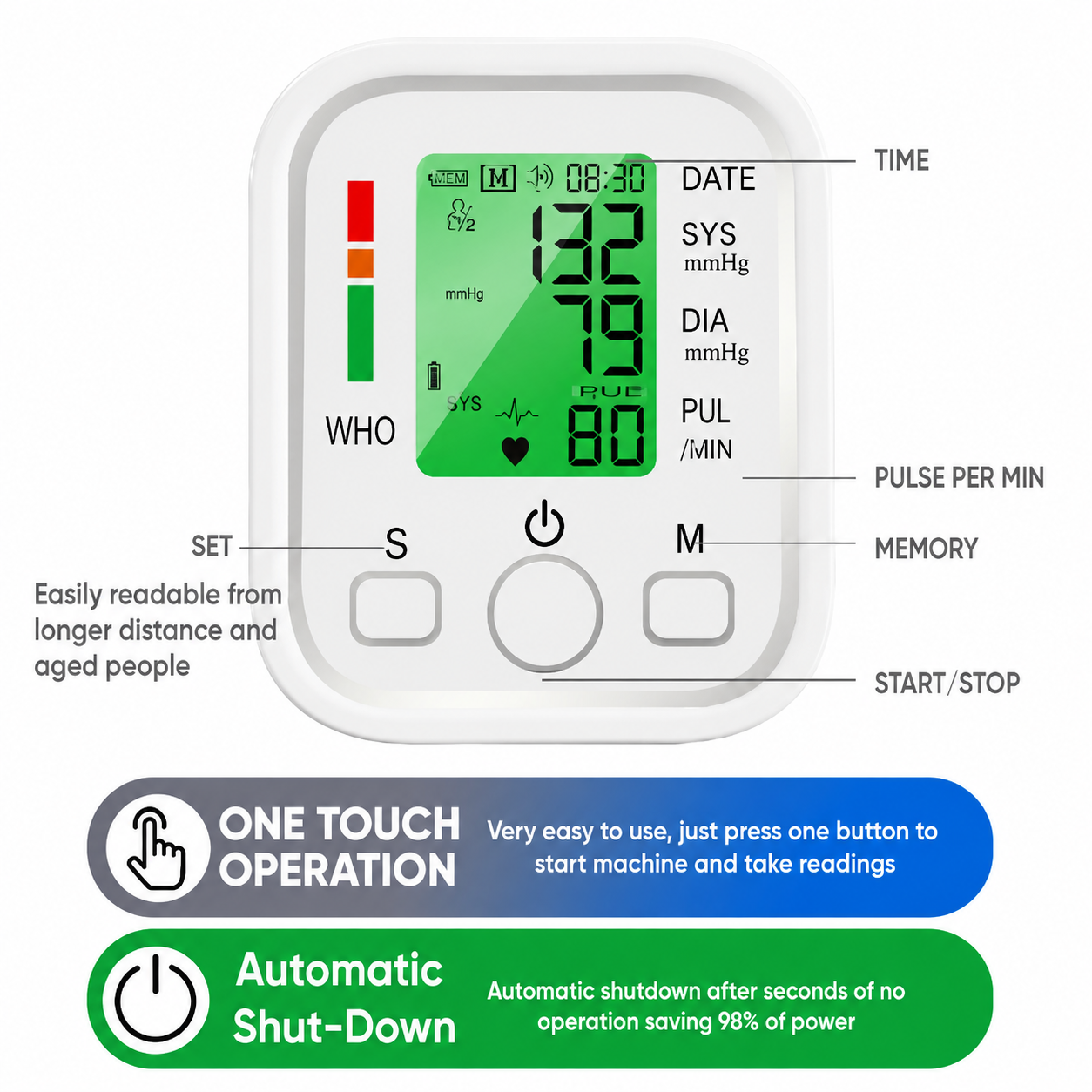 Automatic Digital Arm Blood Pressure Monitor | Free UAE Shipping