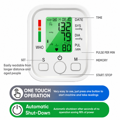 Automatic Digital Arm Blood Pressure Monitor | Free UAE Shipping