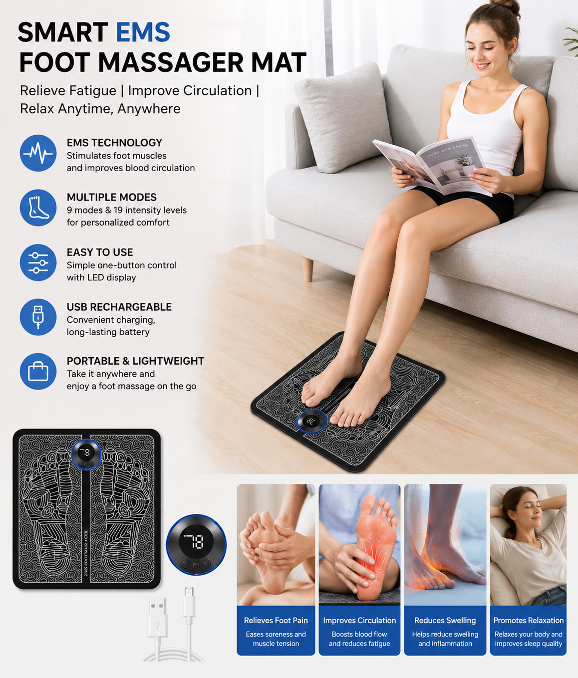 Electric Foot Massager – Relaxing Foot Massage | Free UAE Shipping