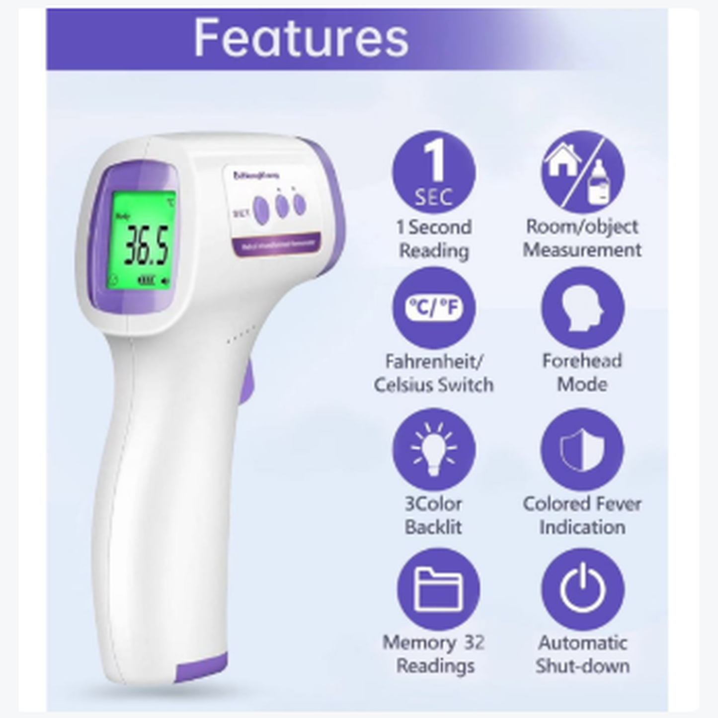 Forehead Infrared Thermometer – Digital Non-Contact | Free UAE Shipping